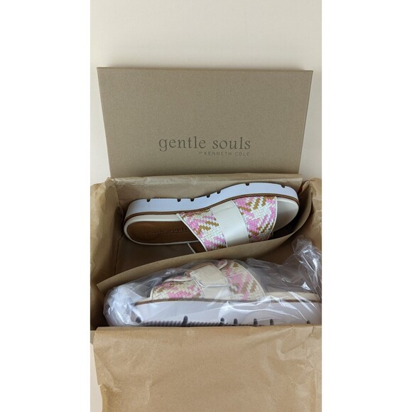Gentle Souls Lavern Strap Slides Platform Sandals Womens 9 M Pink Shoes $189 NWB - Picture 10 of 10